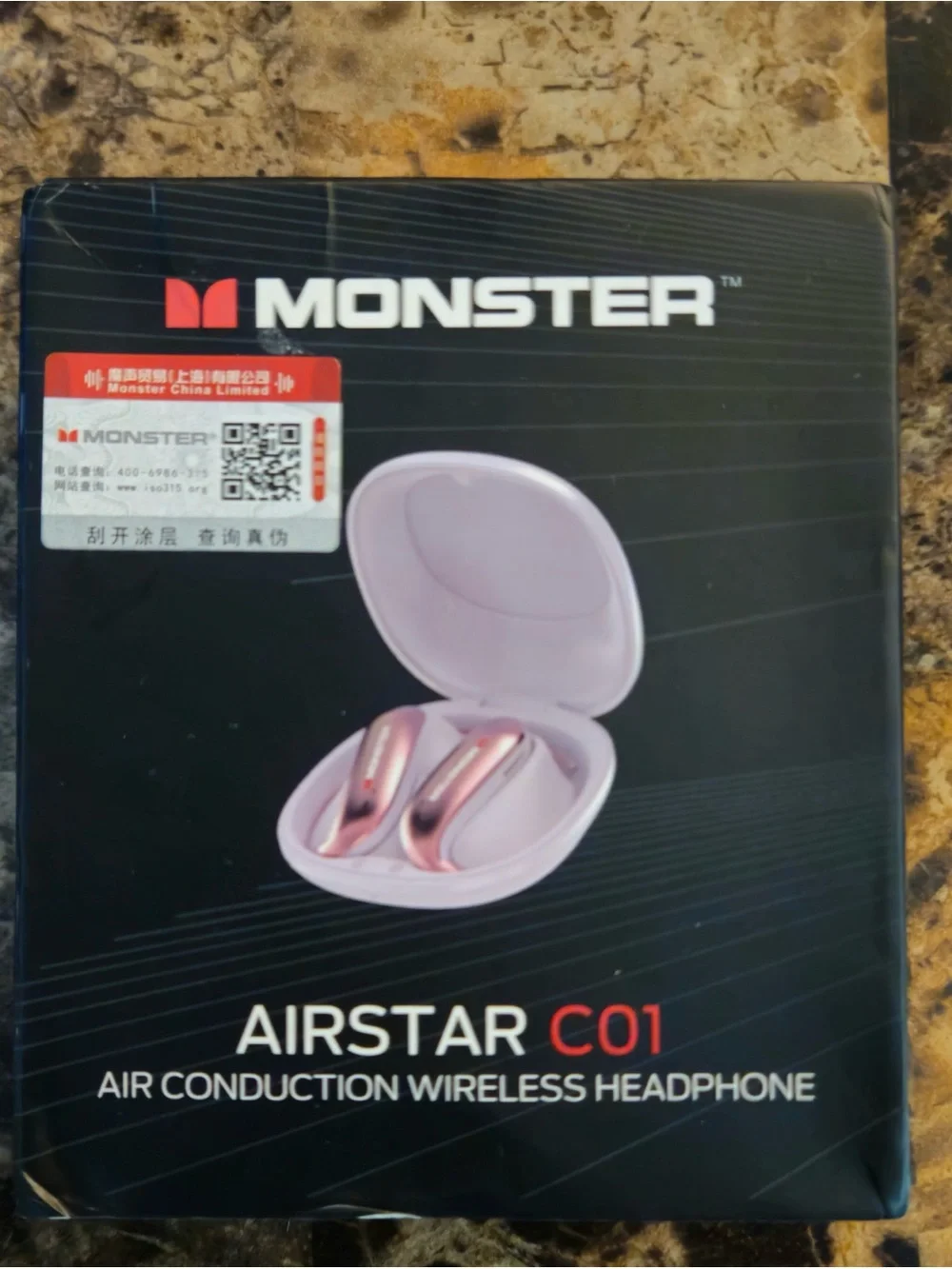 Monster Airstar C01 Wireless Earbuds - Rose Gold NIB
